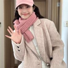 高级感超好看韩版复古秋冬粉色宽松毛呢西装外套女小个子呢子大衣