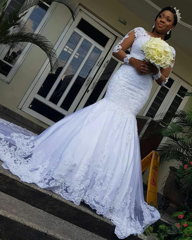 2022 small mid-waist high-end zipper slimming wedding French simple white long sleeve wedding dress factory processing