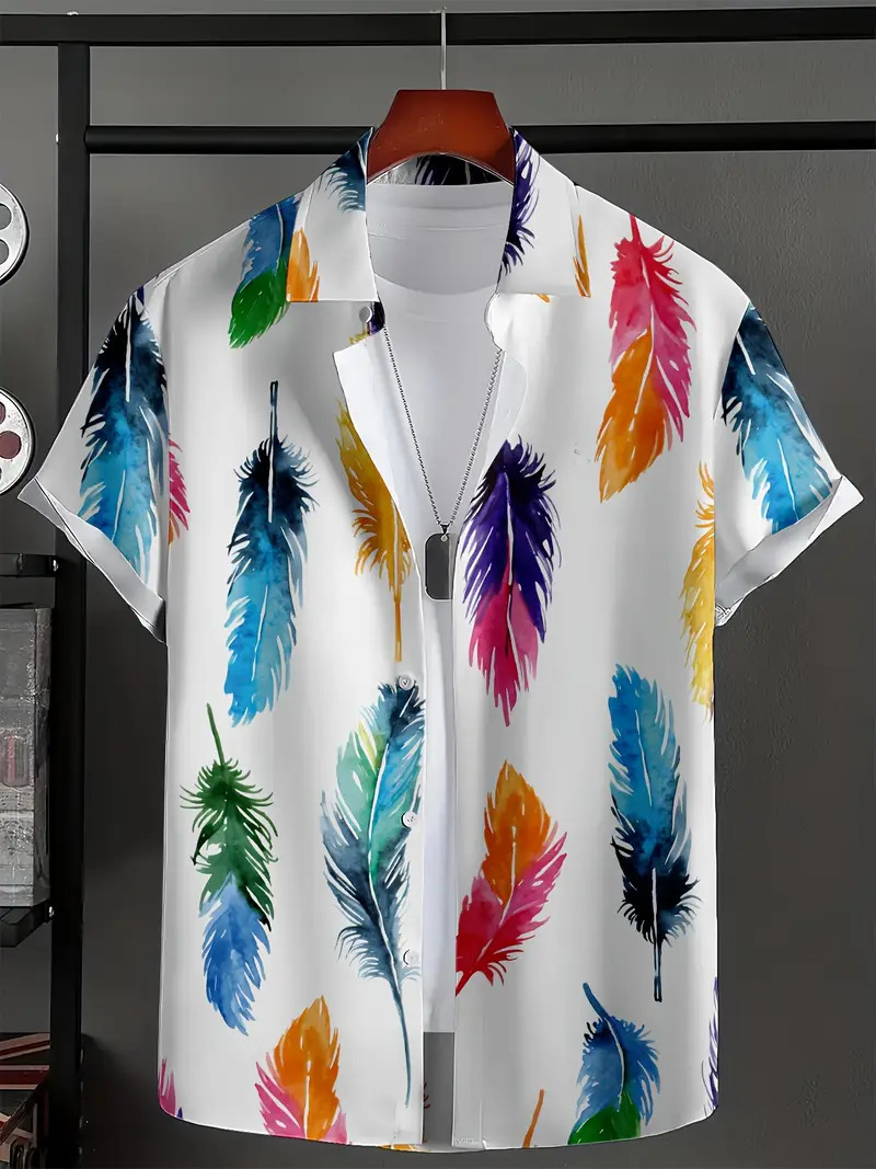 Camisa de manga corta tridimensional de alta calidad transfronteriza 2024 verano casual tendencia de moda de todo fósforo MB1