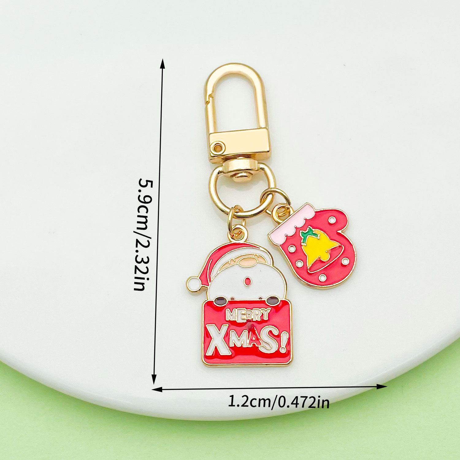 Llavero de Navidad lindo árbol de Navidad de dibujos animados anciano campana copo de nieve colgante de aleación colgante pequeño regalo europeo y americano