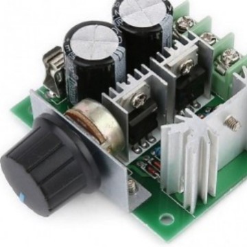 直流电机调速器 PWM 调速开关 马达风扇控制器12V-40V10A无级变速