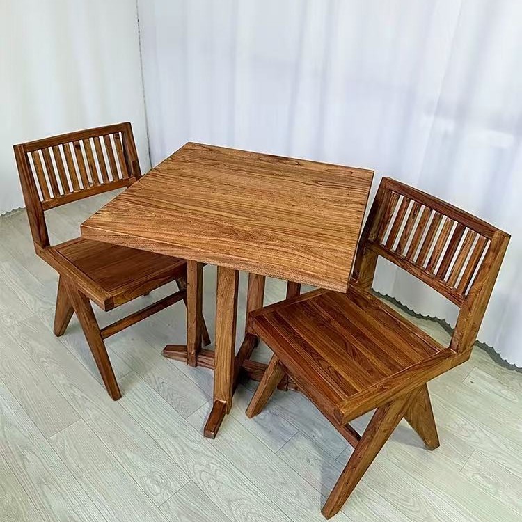 Wabi-Sabi Style Old Elm Wood Dining Table, Solid Wood Vintage Coffee Table, Simple Leisure Table for Guesthouses and Folk Music Venues, Antique Tea Table