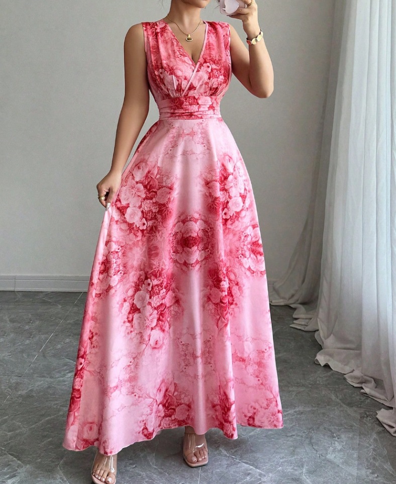 Bohemian Long Coat Women Summer 2025 New Style Waist Slimming Beach Vacation Dress_ecoleips.com