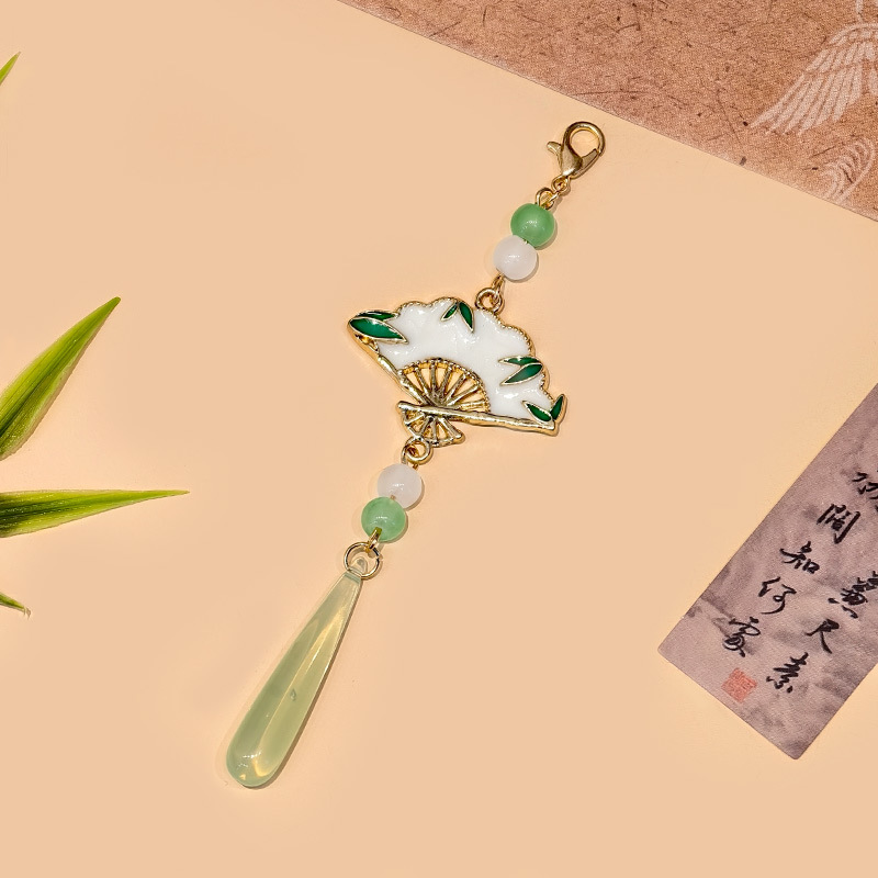 国民スタイル合金竹フレッシュピンクフラワーペンダント中国ベルペンダント古代スタイルチャイナ韓服衣類アクセサリー