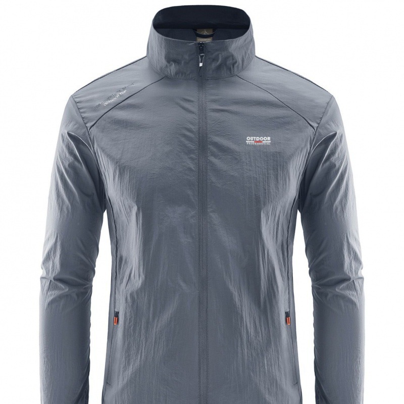 2022 chaqueta de cuello vertical de verano hombre delgada ropa de piel transpirable de mediana edad chaqueta deportiva de verano chaqueta de protección solar hombre