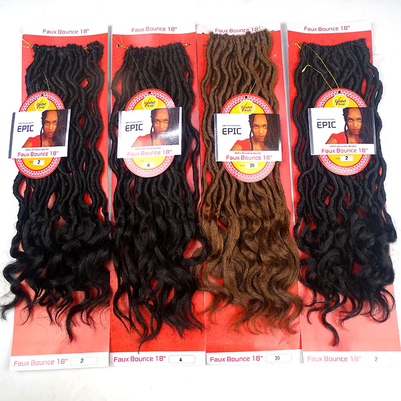 Europa y Estados Unidos crochet crochet faux twist peluca bohemian locs 18"