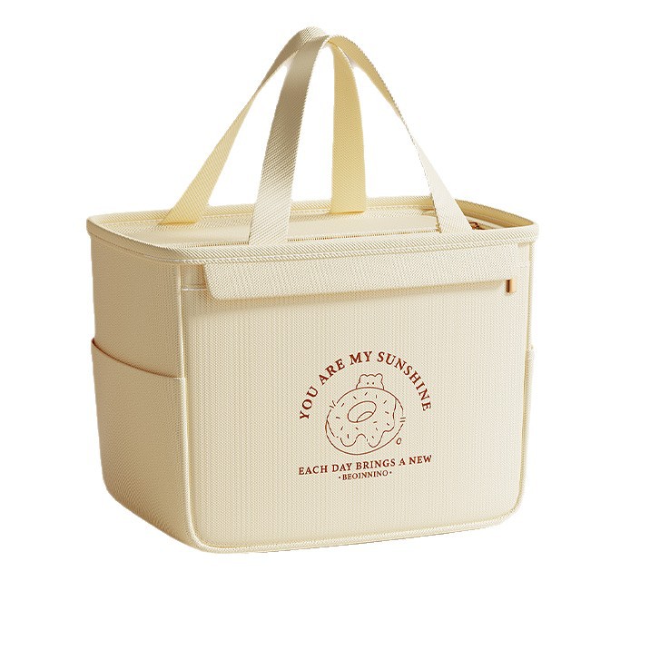 Nuevo paquete de almuerzo de doble capa, película de aluminio gruesa, bolsas de almuerzo de gran capacidad, bolsas de mano de aislamiento térmico, bolsas para picnic