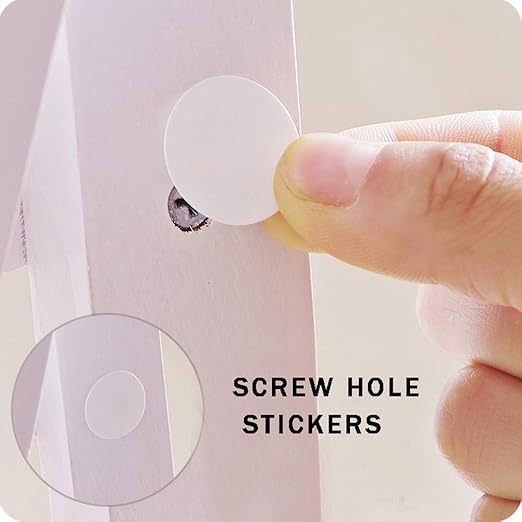 Pegatina de orificio de tornillo autoadhesivo cubierta de tornillo material de PVC pegatina a prueba de polvo hermoso accesorios de muebles de madera pegatina blanca