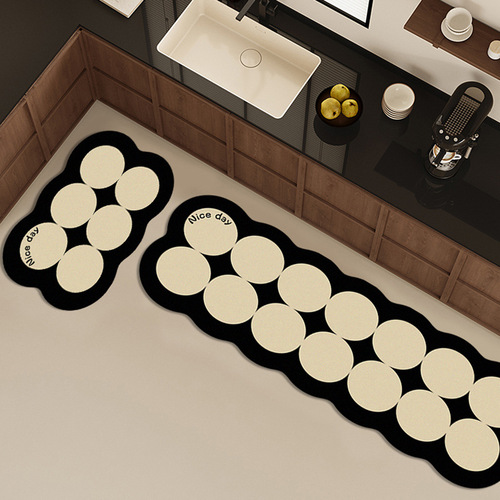 Light luxury kitchen floor mats, long water-absorbing and oil-absorbing floor mats, non-slip floor mats, household stain-resistant mats, entry door mats and carpets
