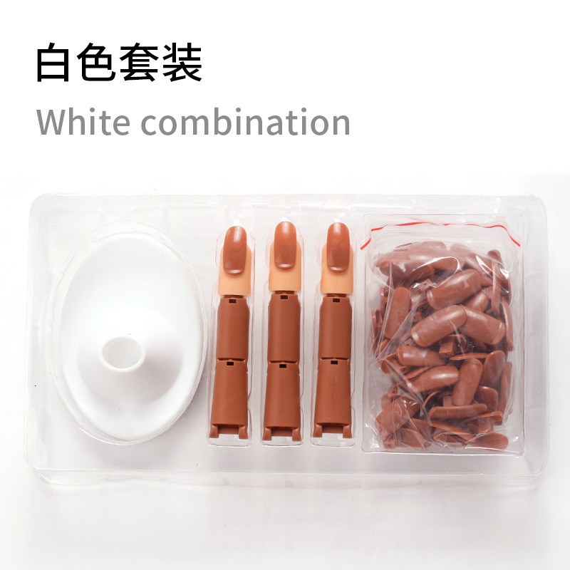 Amazon's Hottest Manicure Joint Finger Mechanical Finger Nail Set for Beginners to Practice Live Finger with Base
