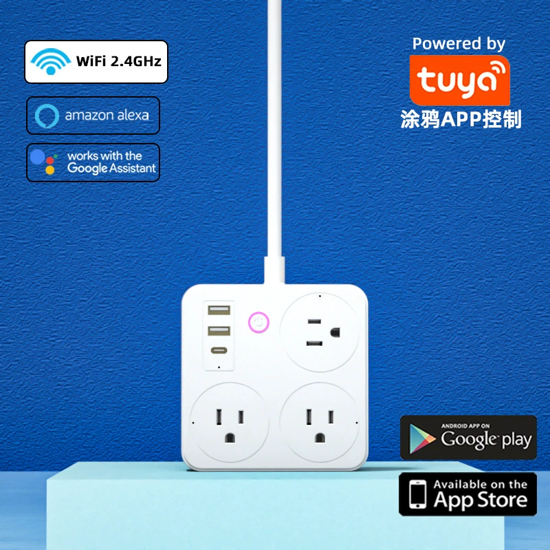 Cross-border American standard plug strips, selected sockets, British standard European standard plug strips, WIFI smart multi-hole plugs, leakage protection USB
