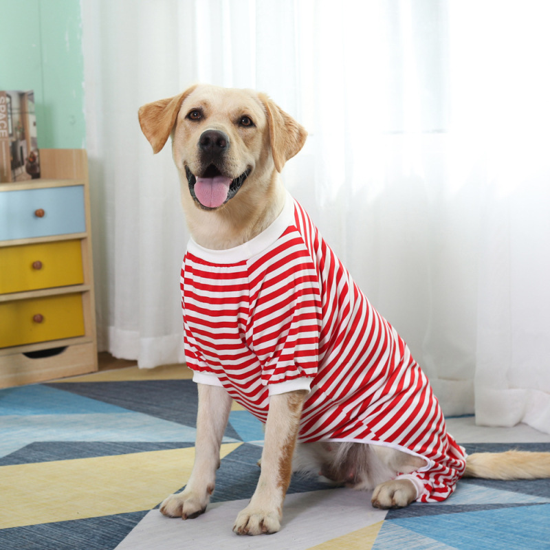 小中大型犬純綿四足縞家庭の毛落ち防止カバーラブラドール金毛テディ犬服|undefined