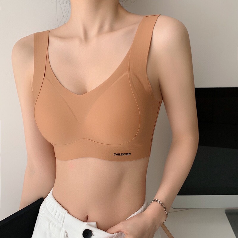 Double Lift Soft Support Women's Push-Up Bra Fixed Cup Anti-Sagging Breast Reduction Vest Bra Without Rims