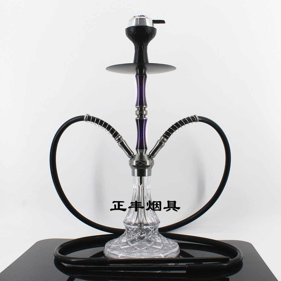 중형 이중 튜브 보라색(실리콘 스모커 카본 분리기) - 패키지 없음