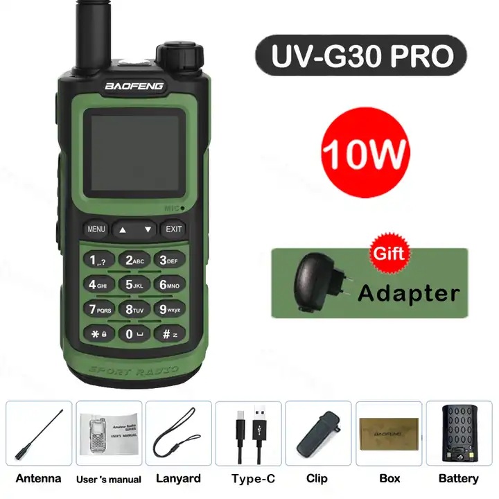 Baofeng baofeng UV-30PRO walkie-talkie de doble Segmento de doble pantalla de alta potencia de litio batería intercomunicador fábrica al por mayor