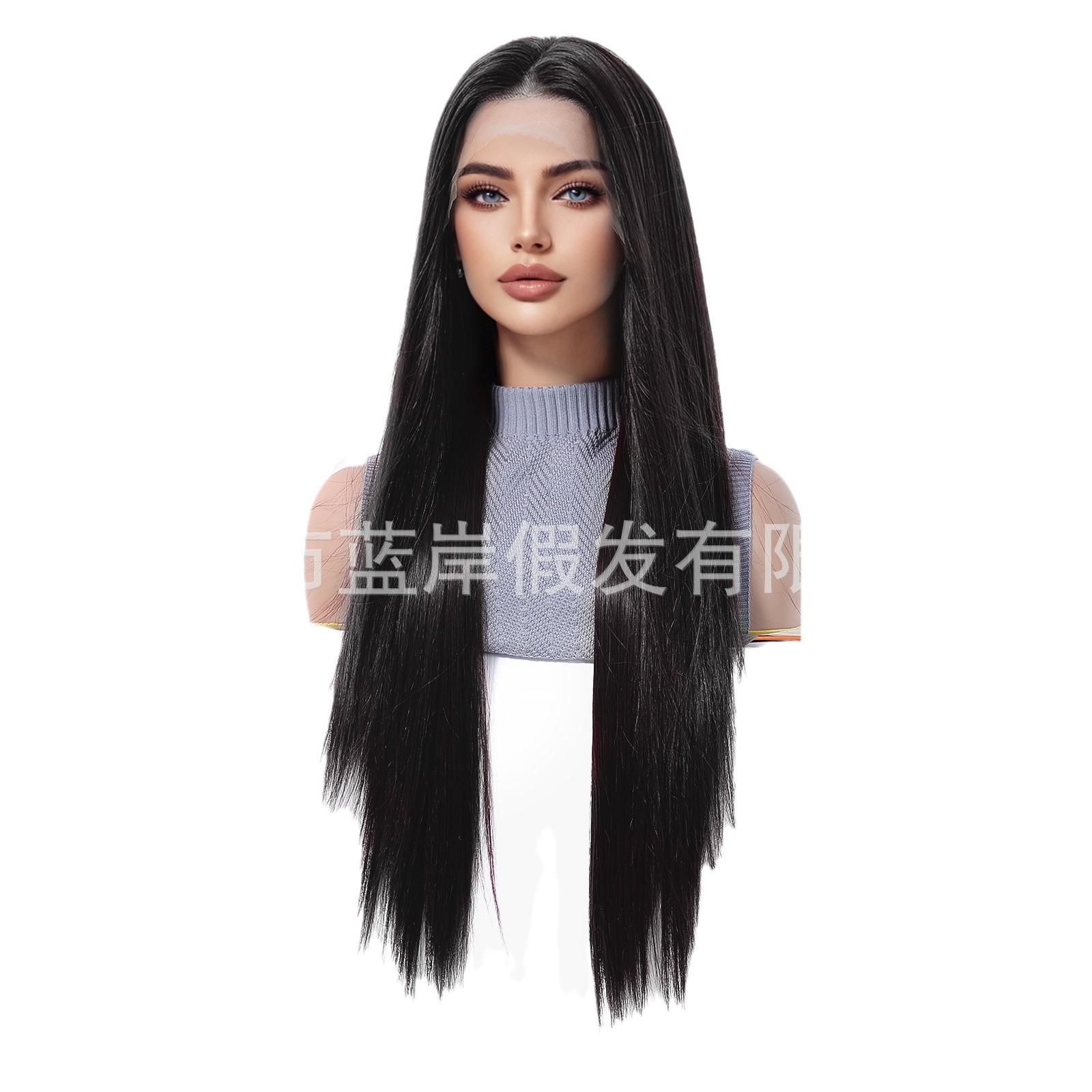 Peluca de encaje cubierta completa para la cabeza 13*6 natural sin costuras costura libre negro largo recto estilo puro deseo cómodo y transpirable de llevar