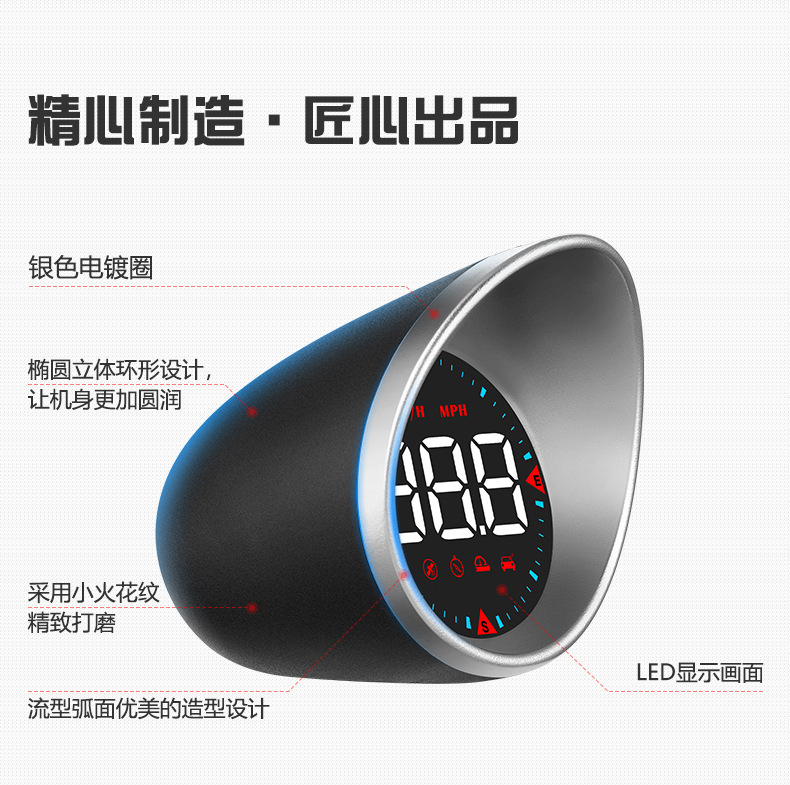 Car Gps Head-Up Display Hud Car Universal Speed Guide Hd Portable Display Manufacturer Ready Stock