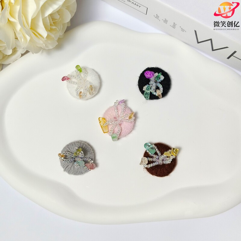 Cross-Border Foreign Trade Shirts, Multi-Color Hand-Sewn Buttons, Fabric Patches, Decorative Accessories for Coats and Jackets