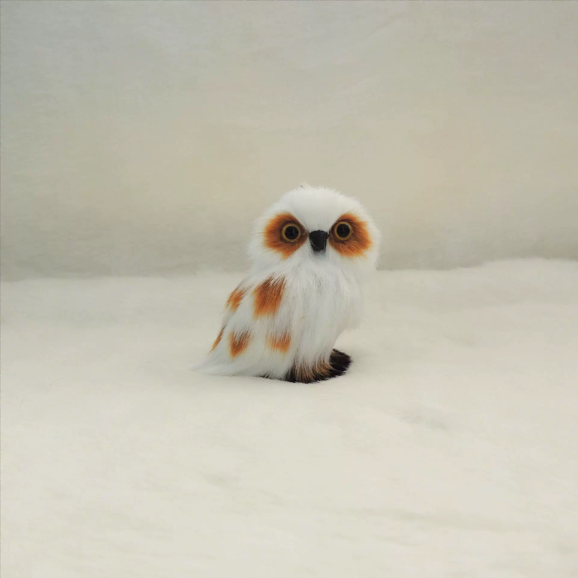 毛绒仿真动物猫头鹰挂件桌面摆件模型节日礼品圣诞装饰