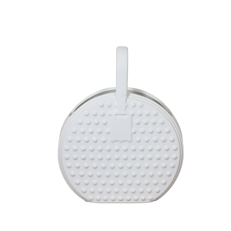 Ins estilo nicho creativo bolsa de cerámica blanca florero decoración hogar sala comedor flores secas arreglo floral