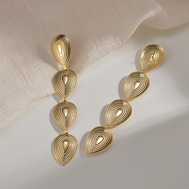 1 Pair Quantity 1 Pair Simple Style Water Droplets Stainless Steel Drop Earrings