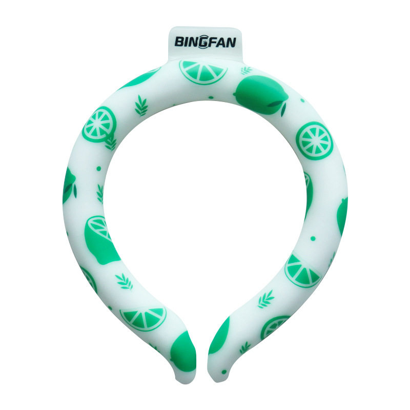 Collar de hielo explosivo transfronterizo, prevención del golpe de calor, repelente de mosquitos, anillo de hielo de verano, collar de sensación de hielo al aire libre, artefacto de enfriamiento, cuello colgante, anillo frío