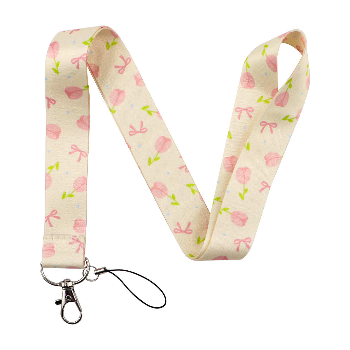 Tarjeta de cuerda para teléfono móvil con lazo de color minimalista, etiqueta de trabajo de autobús, llavero disponible para hombres y mujeres, cordón de tarjeta de control de acceso