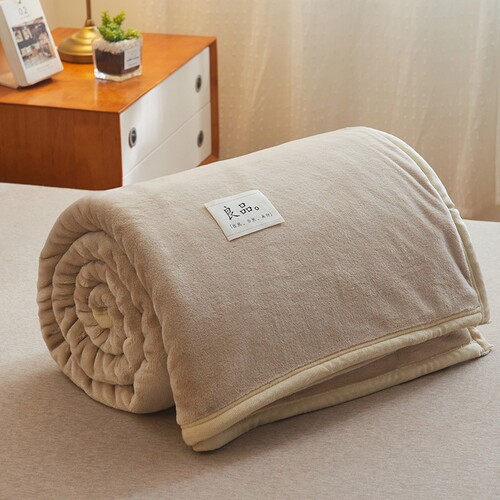 Beauty Blanket for Beauty Salons - Winter Thick Coral Milk Velvet Throw Blanket with Fleece - Office Nap Blanket