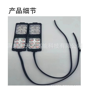 Low voltage 12V24V double row 12 lights burst light LED red and blue warning light truck signal module light
