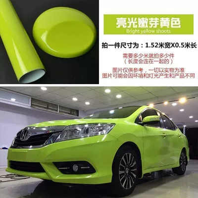 Automotive Film — Motorcycle Full Car Film Sticker - 03m-wide-by-05m-long-high-gloss-fluorescent-green