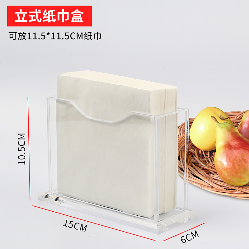 Caja de servilleta de acrílico caja de servilleta creativa Europea suministros de hotel restaurante Hotel almacenamiento caja de pañuelos