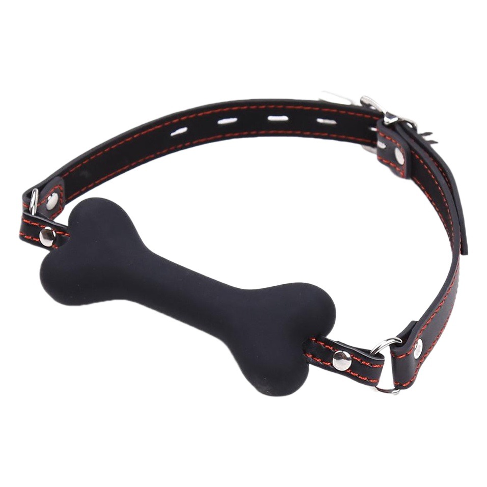 Tienda de la fábrica Comercio exterior juguetes sexuales para hombres y mujeres juguete perro hueso boca enchufe silicona boca bola perro hueso boca abridor