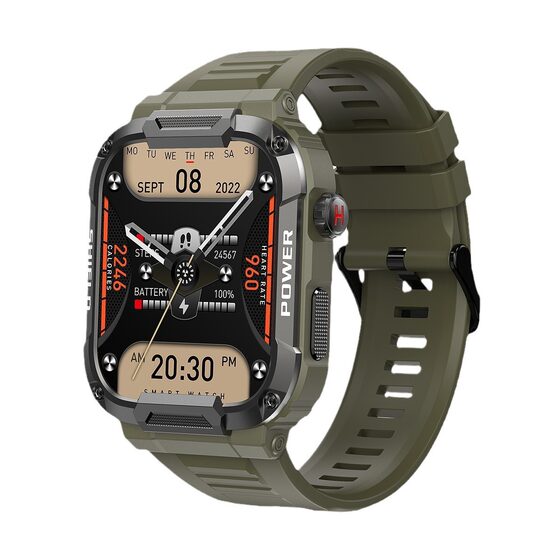 S6 new 2.01 inch large screen Bluetooth call smart watch heart rate blood oxygen temperature IP68 waterproof MK66 universal