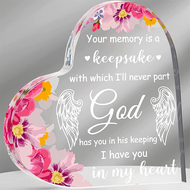 Acrylic love ornaments Amazon anniversary gifts for friends and relatives ins heart-shaped table