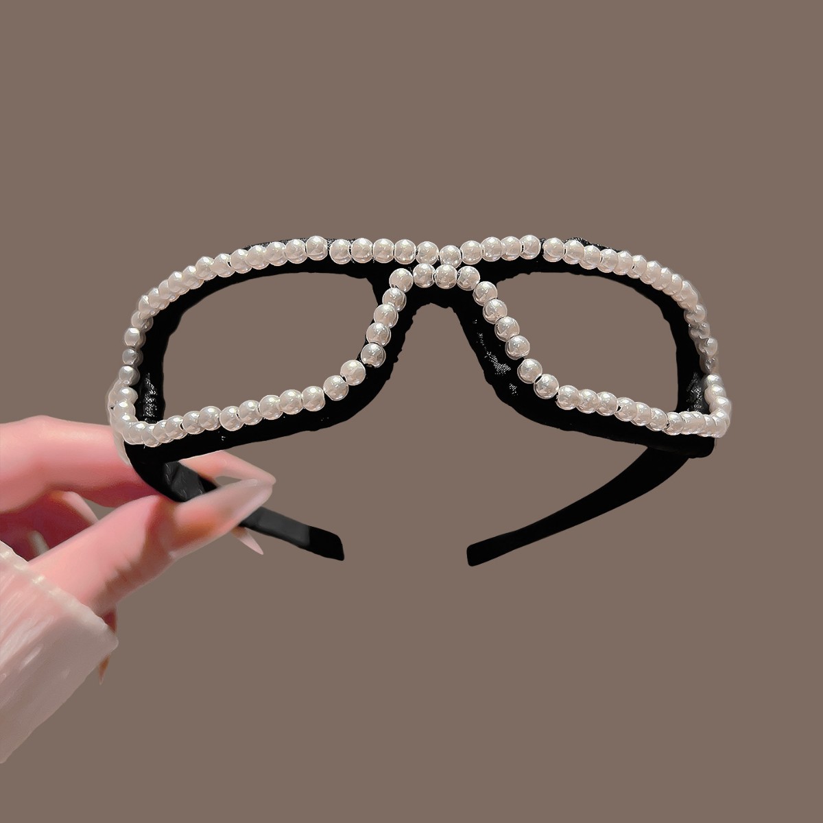 Black pearl eyeglass headband