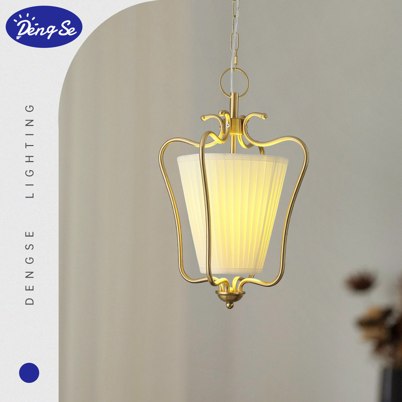 Austrian 1940S French-Style Vintage Pleated Chandelier Medieval Retro Living Room Hallway Corridor Dining Room Bedroom Lamp Austrian 1940S French-Style Vintage Pleated Chandelier Medieval Retro Living Room Hallway Corridor Dining Room Bedroom Lamp