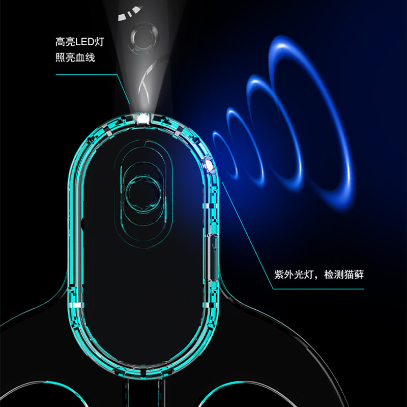 Paiwei gato LED lámpara uñas Clippers gato garra cuchillo especial línea de sangre Clippers herramientas de uñas para mascotas