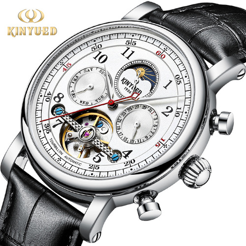 KINYUED luxury men's mechanical watch automatic mechanical hand openwork men's watch for export high-end mechanical watch