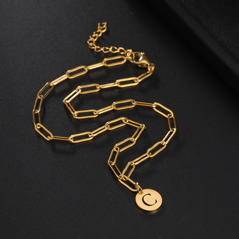 Daily Occasion Fashion Letter Stainless Steel Plating Pendant Necklace 1 Piece