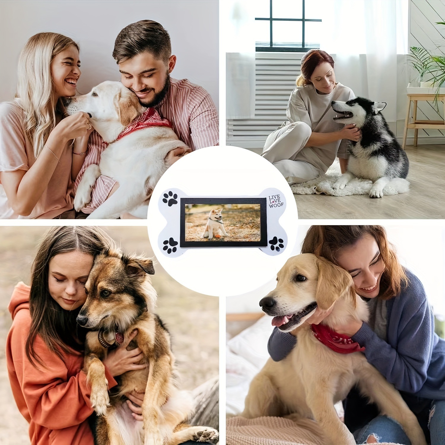 Madera mascota conmemorativo hueso foto marco gato y perro adornos madera Mesa foto marco americano hogar Decoración foto marco