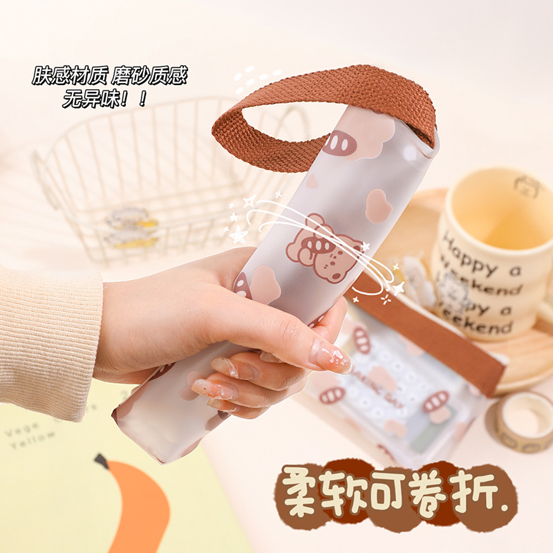 Nueva caja de lápiz transparente TPU estudiante de gran capacidad bolsa de almacenamiento niñas monedero bolso de viaje bolsa de cosméticos