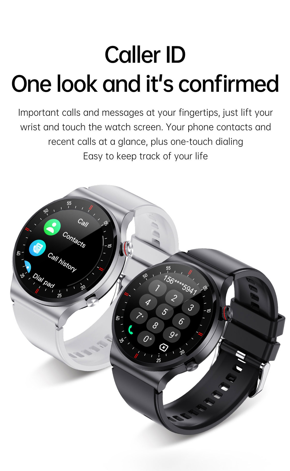 Men's Smartwatch Bluetooth Calling Heart Rate Blood Pressure Monitor_voghion.com