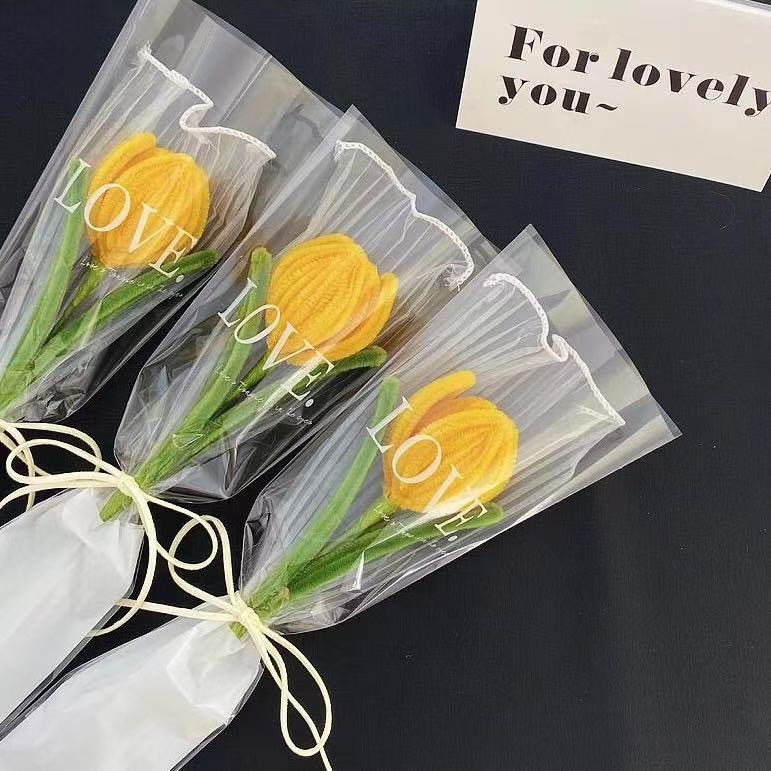 New yellow tulip single (including spray yarn)