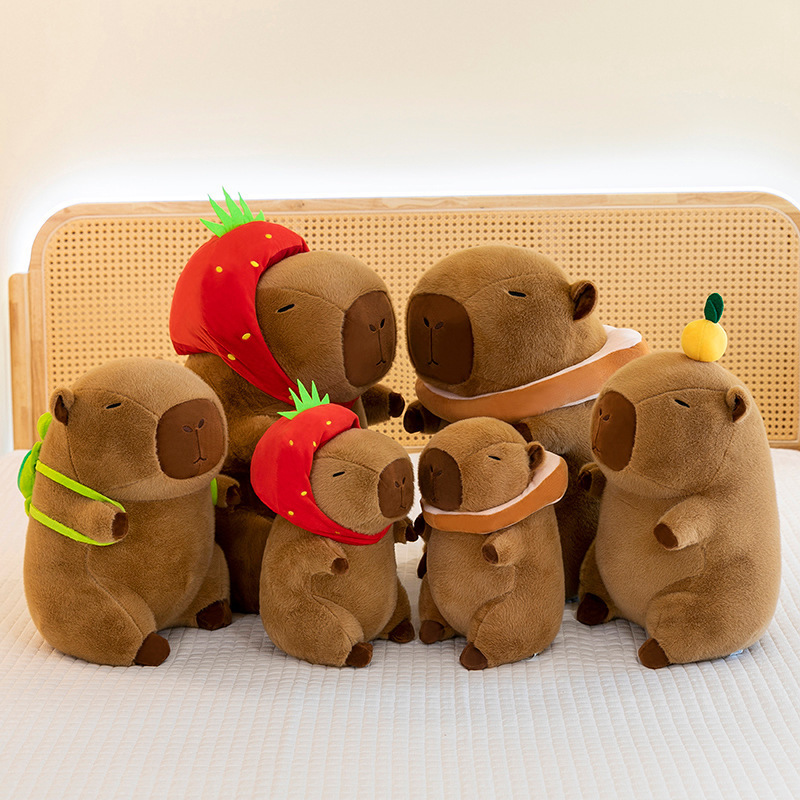 Cross-Border Capybara Backpack Plush Toy Capybara Pillow Doll Children's Toy Doll Gift Wholesale