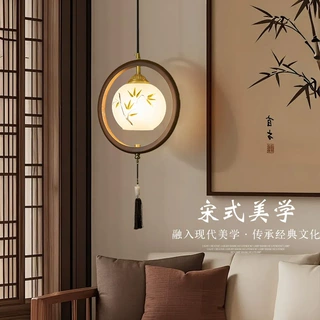 宋式美学全铜新中式客厅吊灯2026年新款别墅豪宅高端禅意餐厅吊灯