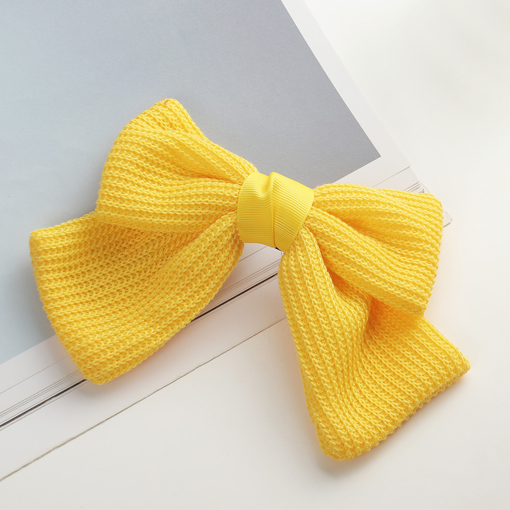 Wholesale Jewelry Cute Knit Bow Spring Hairpin Nihaojewelry display picture 8