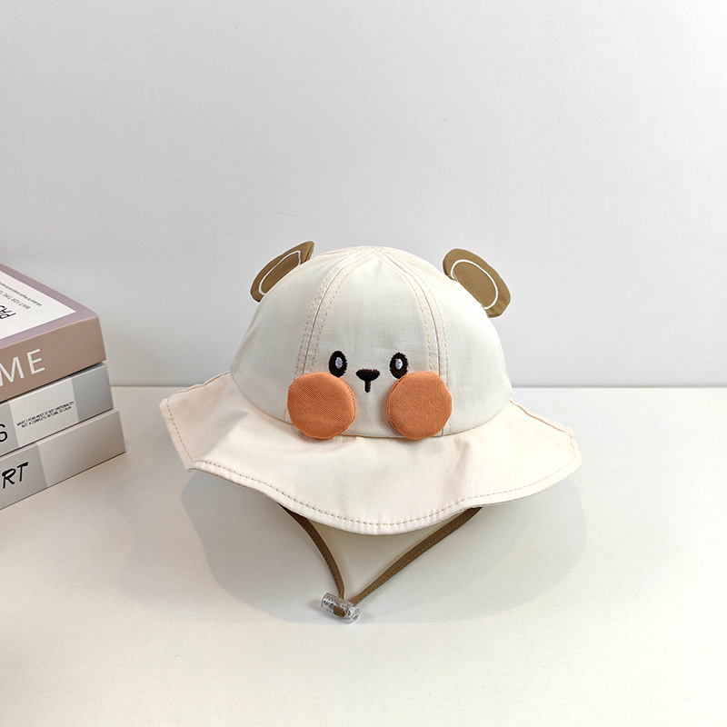 Sombrero de bebé primavera y otoño delgado sombrero de pescador protector solar para niños y niñas pequeños meses lindos super bonitos sombreros de cuenca de dibujos animados