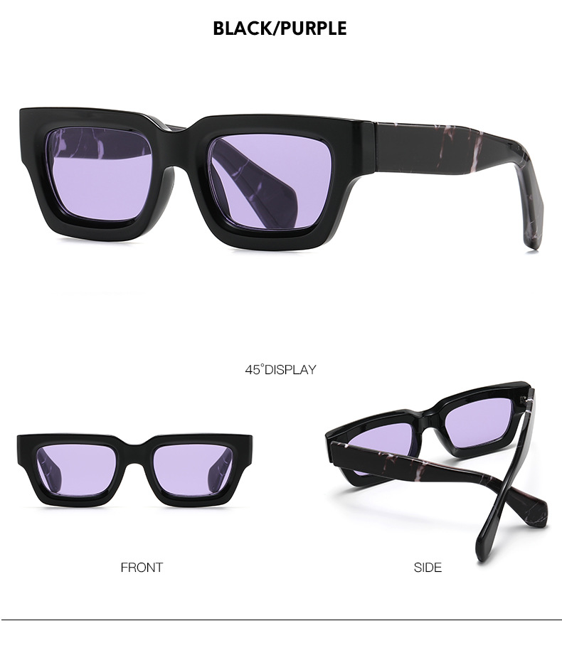 65g Weight Full Frame Glasses Structure Sunglasses Classification PC, UV400 Protection Lens Material Square Glasses Style Outdoor Occasion Solid Color Pattern Unisex Gender Fashion Style Grey, Black Color Fashion Solid Color PC UV400 Protection Square Full Frame Women's Sunglasses 9