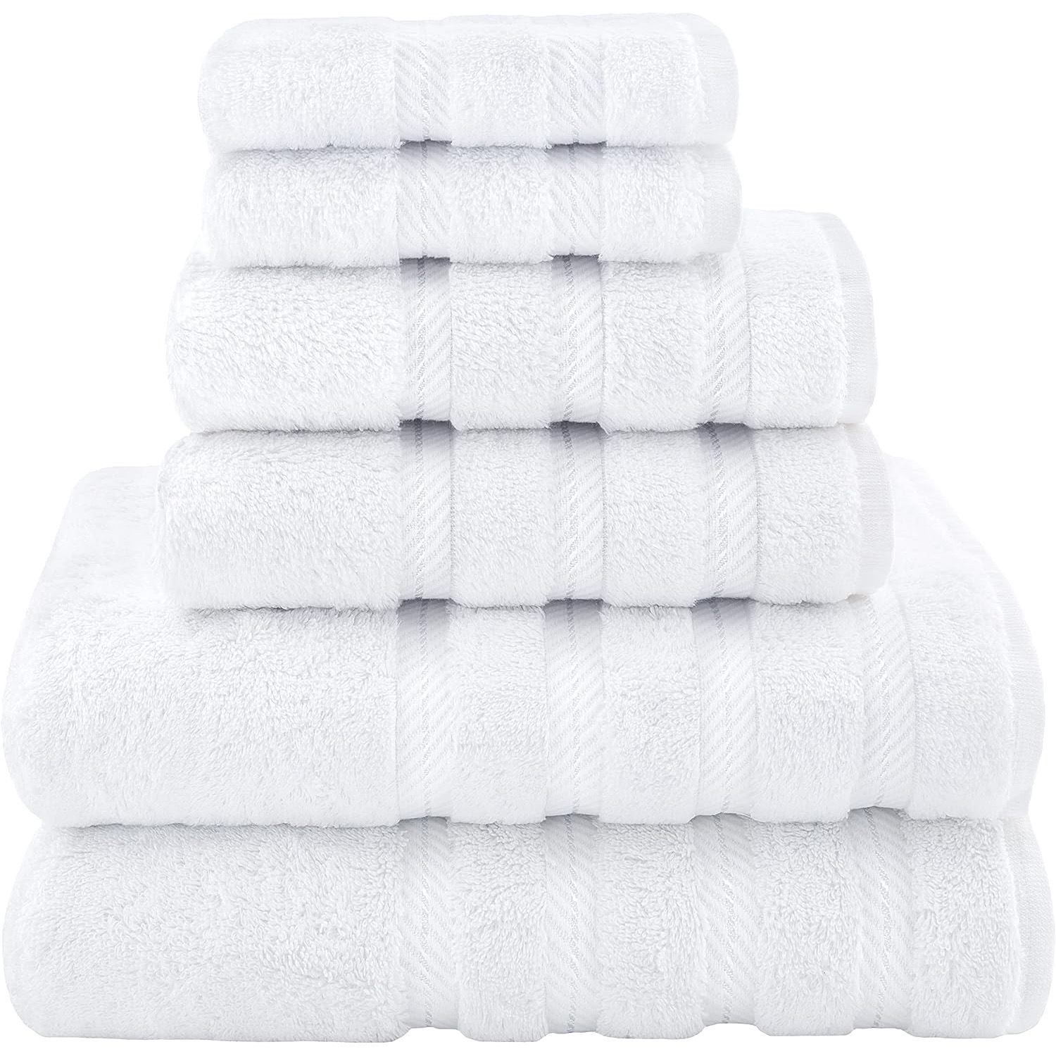 Purple Cotton Towels Soft Cotton 6pcs Purple Towel Set 1跨境
