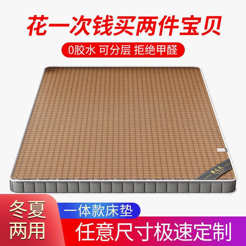 偏硬加厚床垫椰棕棕垫中式铺底冬夏两用薄夏季双面棕榈定作源头